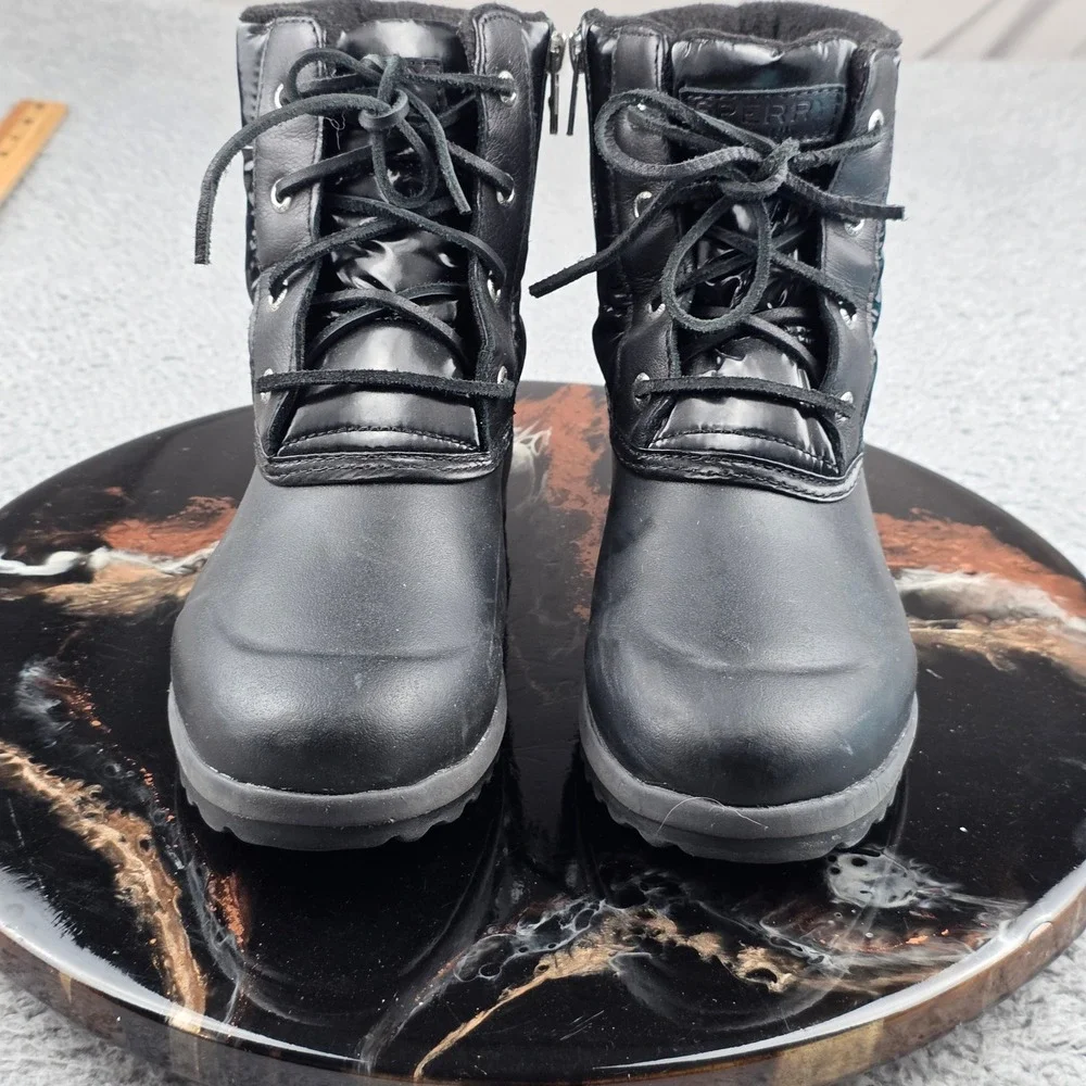 Sperry Maritime‎ Repel Boot Womens 6 Black Waterproof Insulated STS86687